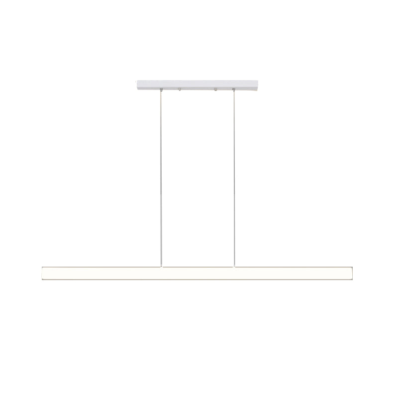 LED Island Lamp Modern Simple Island Hanging Lamp with Plastic Shade for Dining Room