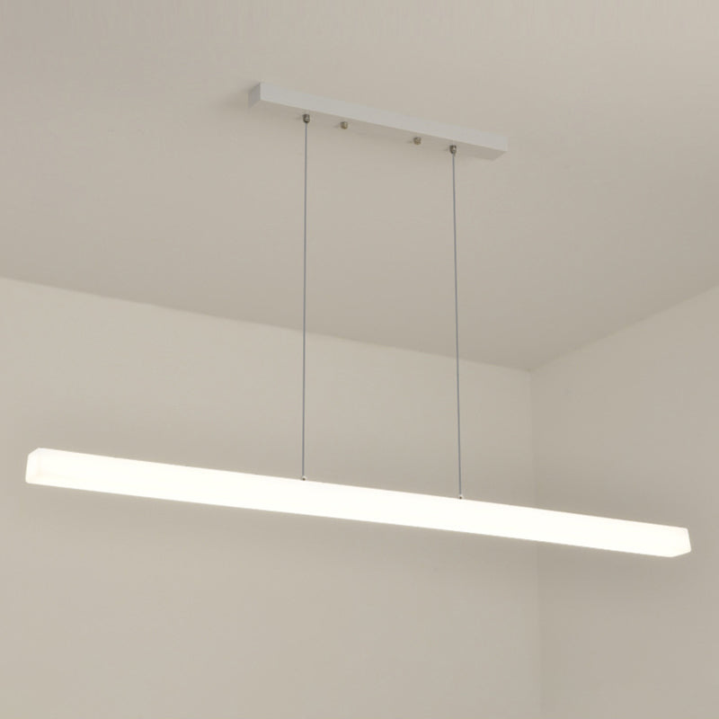 LED Island Lamp Modern Simple Island Hanging Lamp with Plastic Shade for Dining Room