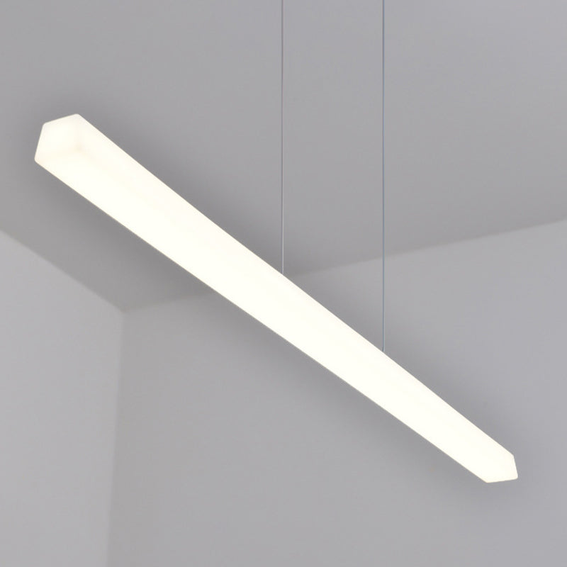 LED Island Lamp Modern Simple Island Hanging Lamp with Plastic Shade for Dining Room