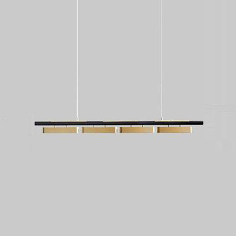 2/3/4-Light Modern Ceiling Light Black Metal Kitchen Island Lighting for Bedroom