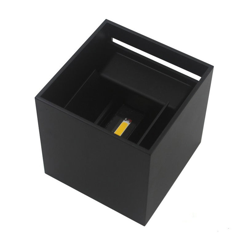 Simple Square Outdoor Wall Lamp Metal 1 Light Wall Light Fixture