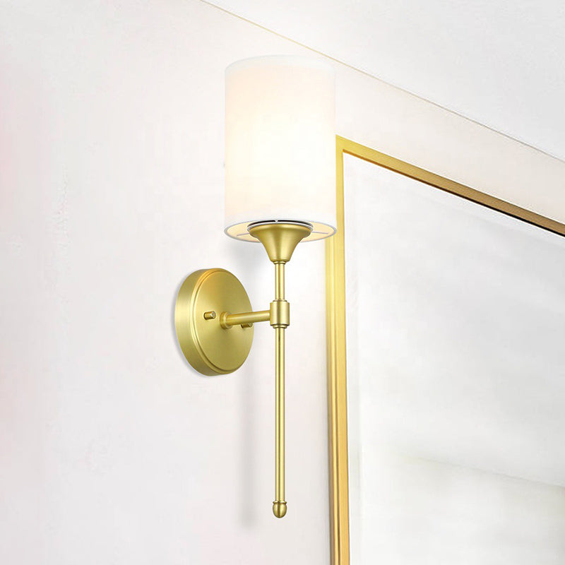 Simple Geometric Wall Lamps Fabric Wall Light Fixtures for Bedroom