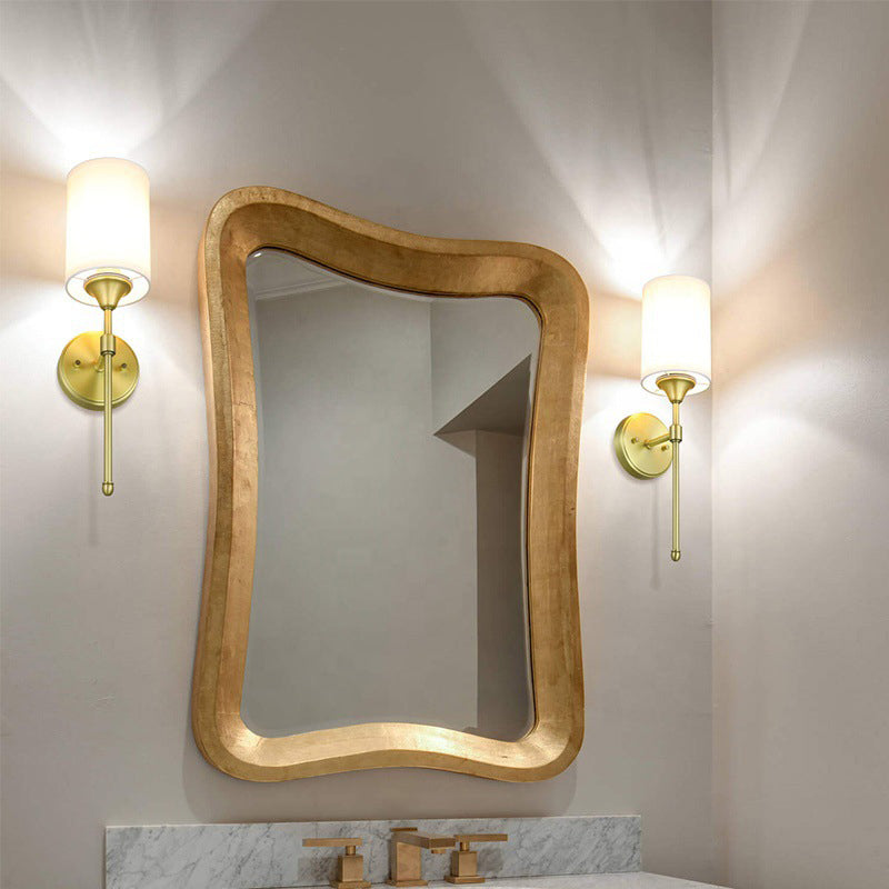 Simple Geometric Wall Lamps Fabric Wall Light Fixtures for Bedroom