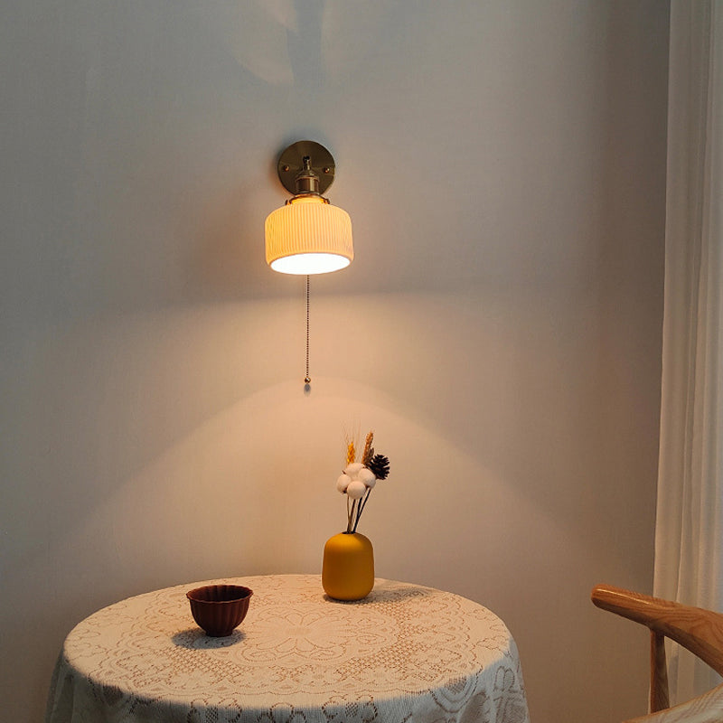 Minimalist Ceramic Wall Light Fixture Modern Wall Light Sconce for Bedroom