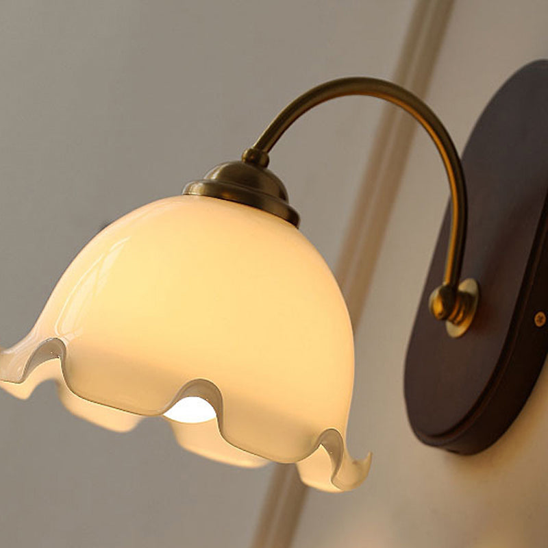 Minimalist Glass Shade Wall Light Fixture Modern Wall Light Sconce for Bedroom