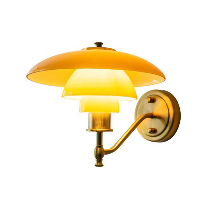 Simple Glass Shade Wall Light Fixture Modern Wall Light Sconce for Bedroom