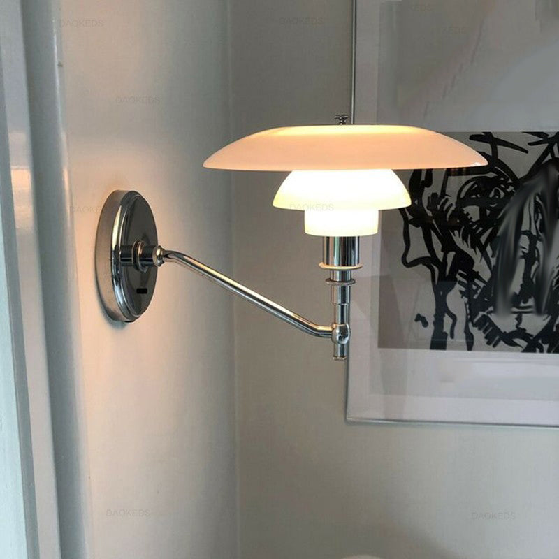 Simple Glass Shade Wall Light Fixture Modern Wall Light Sconce for Bedroom