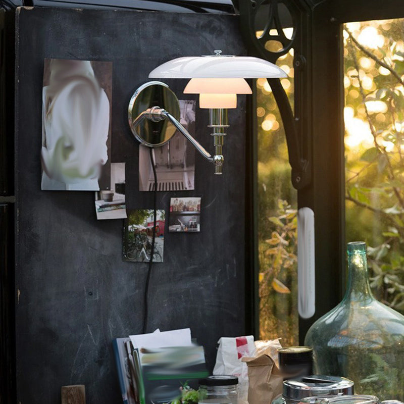 Simple Glass Shade Wall Light Fixture Modern Wall Light Sconce for Bedroom