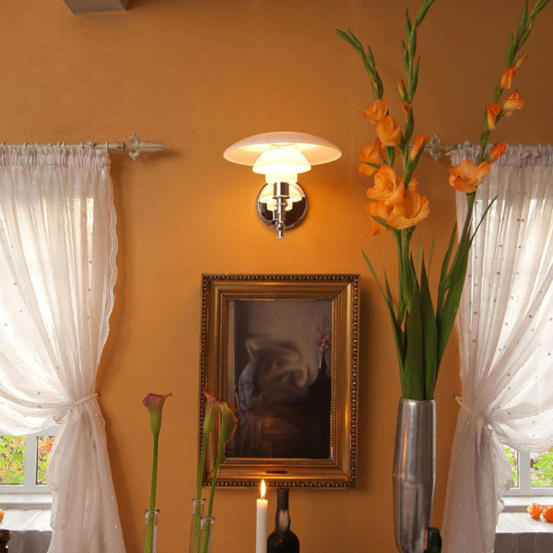 Simple Glass Shade Wall Light Fixture Modern Wall Light Sconce for Bedroom