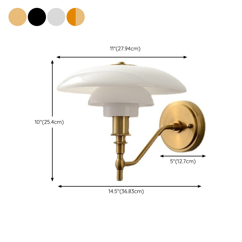 Simple Glass Shade Wall Light Fixture Modern Wall Light Sconce for Bedroom
