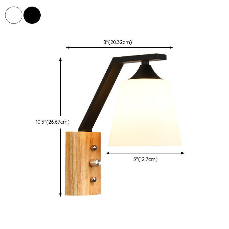Geometric Shape Wood Wall Lighting Modern Style 1 Light Wall Mounted Light