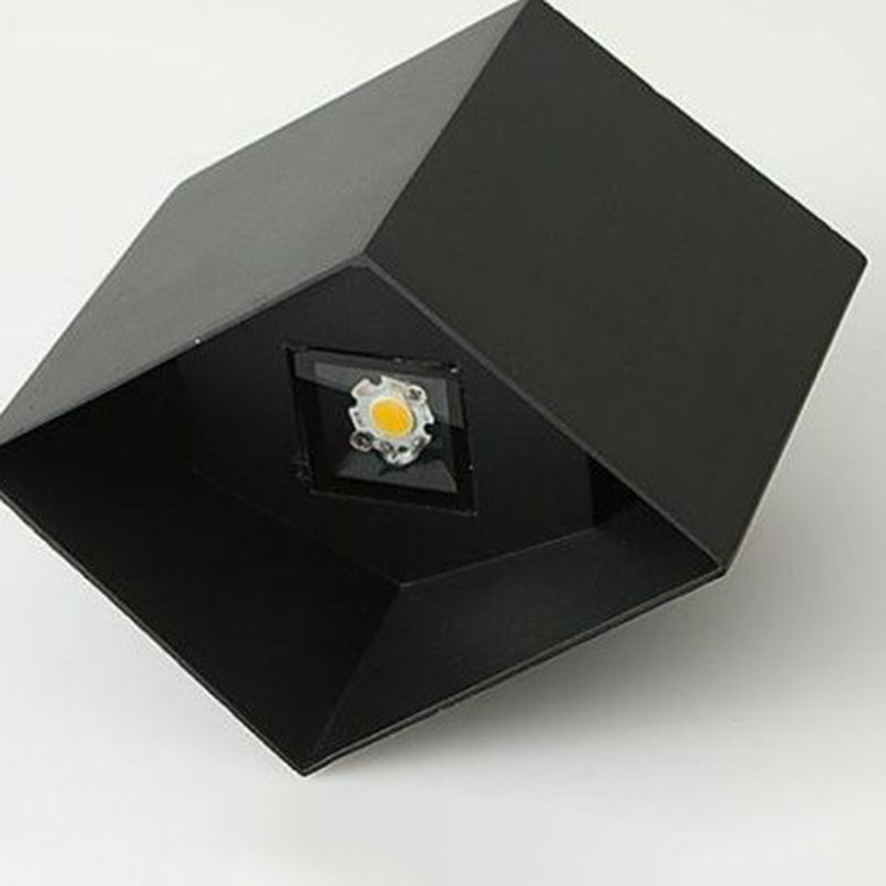 Geometric Shape Wall Lamp Modern Style Metal 2 Lights Wall Lights in White/Black