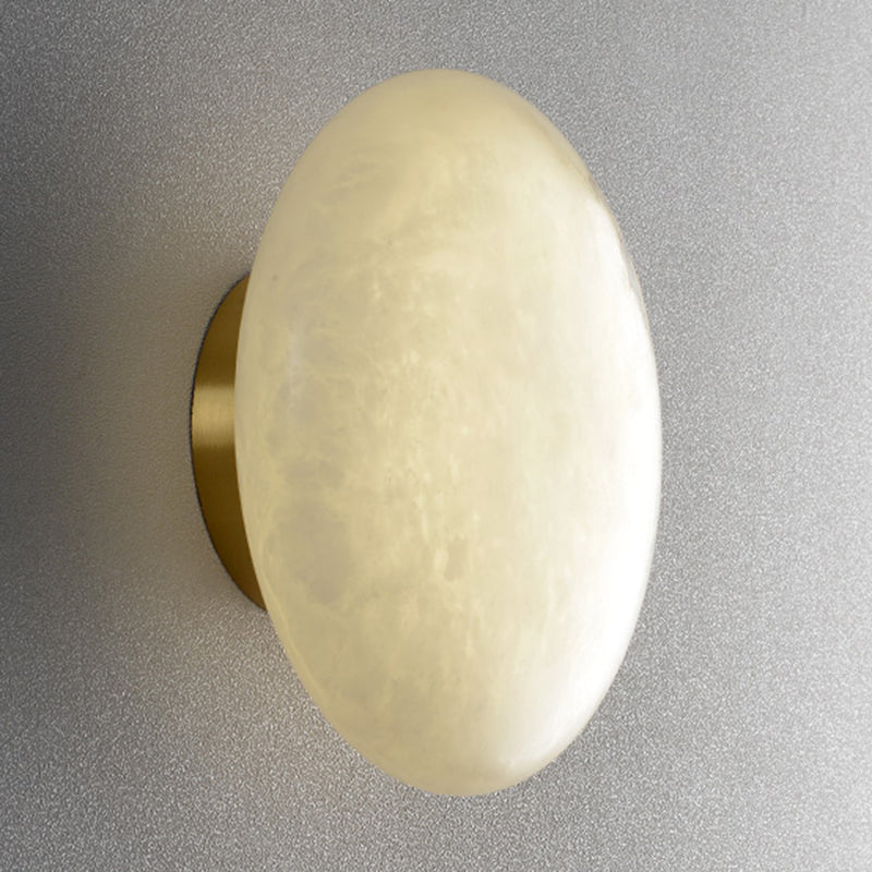 Round Shape Metal Vanity Light Modern Style 1 Light Vanity Light Fixture in Gold