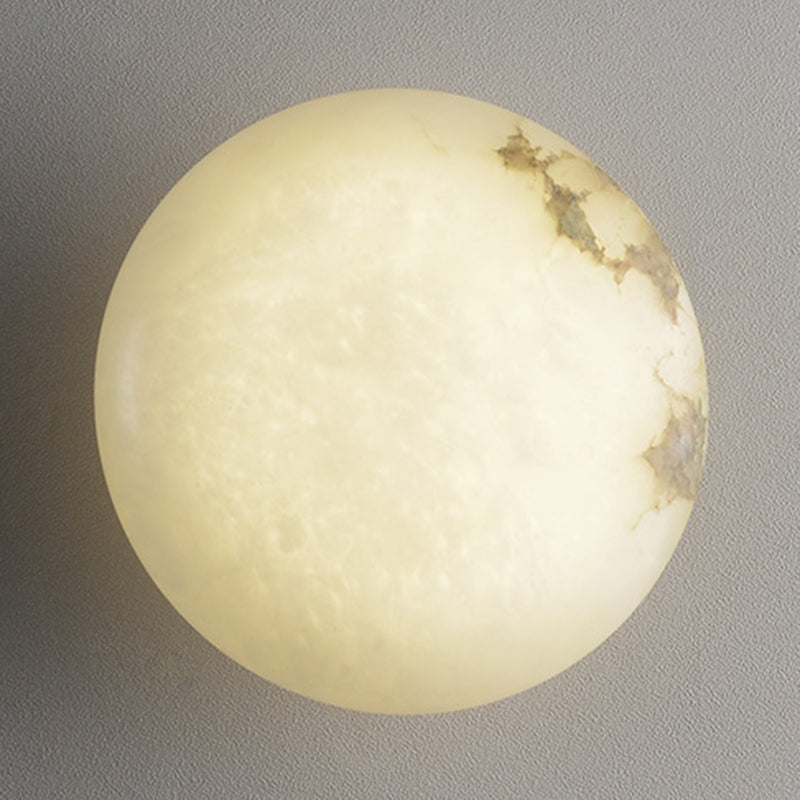 Round Shape Metal Vanity Light Modern Style 1 Light Vanity Light Fixture in Gold