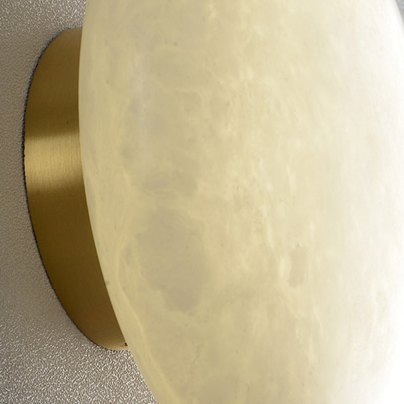 Round Shape Metal Vanity Light Modern Style 1 Light Vanity Light Fixture in Gold