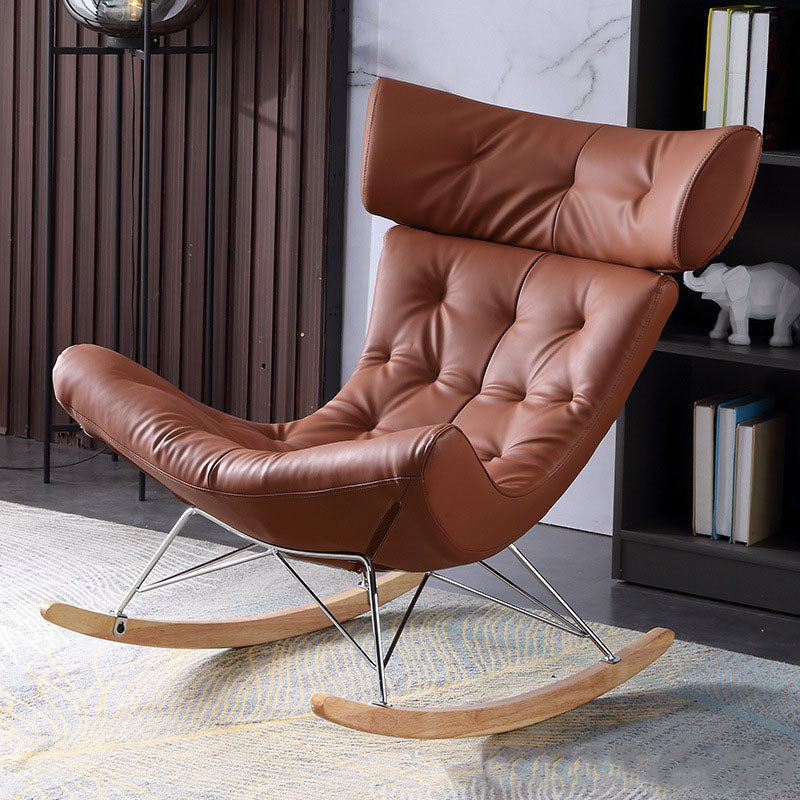 Light Luxury Style Modern Lazy Sofa Chair Lounge Leisure Rocking Chair for Living Room
