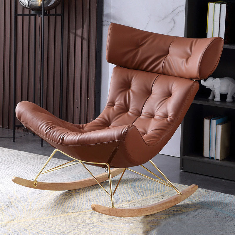 Light Luxury Style Modern Lazy Sofa Chair Lounge Leisure Rocking Chair for Living Room