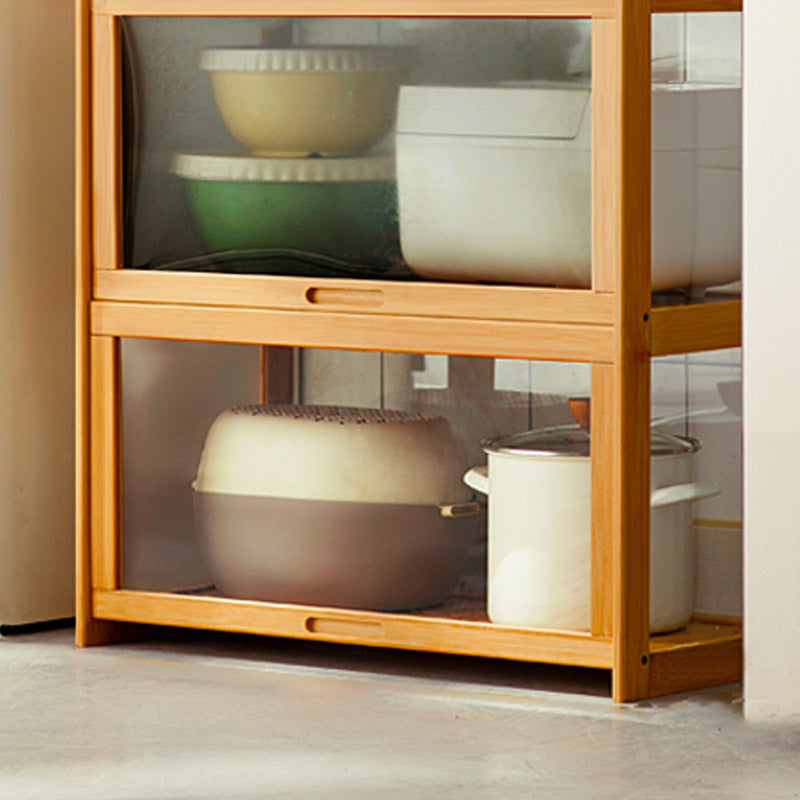 Modern Acrylic Doors Dining Server Wood Side Board for Kitchen Use