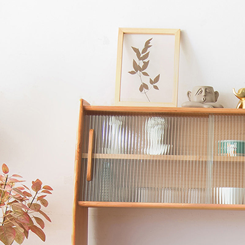 Pine Solid Wood Sideboard Buffet with Drawers Modern Dining Buffet