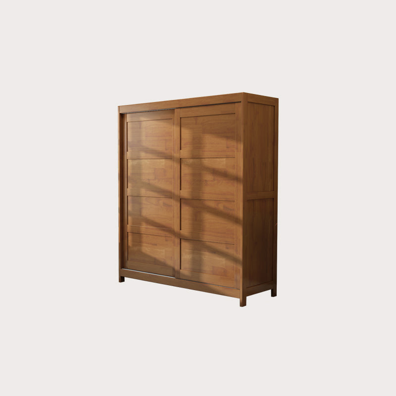 Modern Style Wardrobe Cabinet Wood Clothes Rail Wardrobe Armoire with Shelves