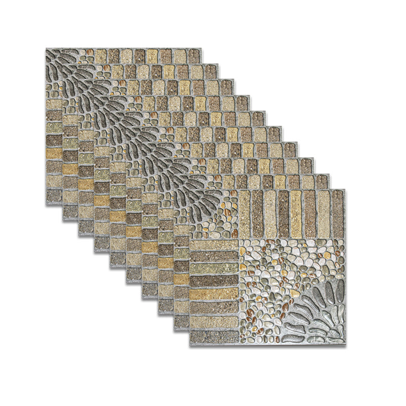 Carrelage de sol carré à bord droit, carrelage de sol design vintage pour sol extérieur