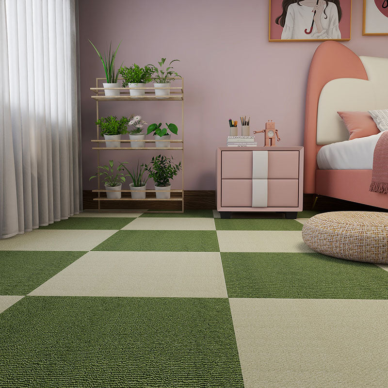 Carpet Tile Fade Resistant Non-Skid Solid Color Loose Lay Carpet Tiles Living Room