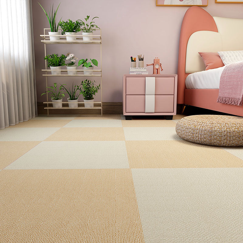 Carpet Tile Fade Resistant Non-Skid Solid Color Loose Lay Carpet Tiles Living Room
