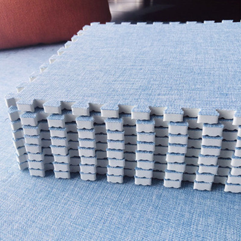 Carpet Tile Non-Skid Fade Resistant Solid Color Interlocking Carpet Tiles Dining Room