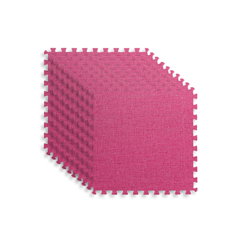 Carpet Tile Non-Skid Fade Resistant Solid Color Interlocking Carpet Tiles Dining Room