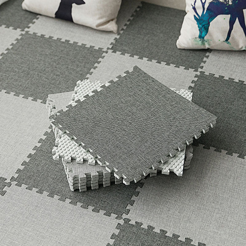 Carpet Tile Non-Skid Fade Resistant Solid Color Interlocking Carpet Tiles Dining Room