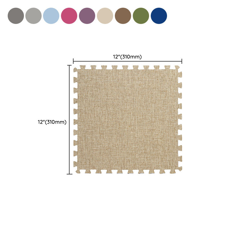 Carpet Tile Non-Skid Fade Resistant Solid Color Interlocking Carpet Tiles Dining Room