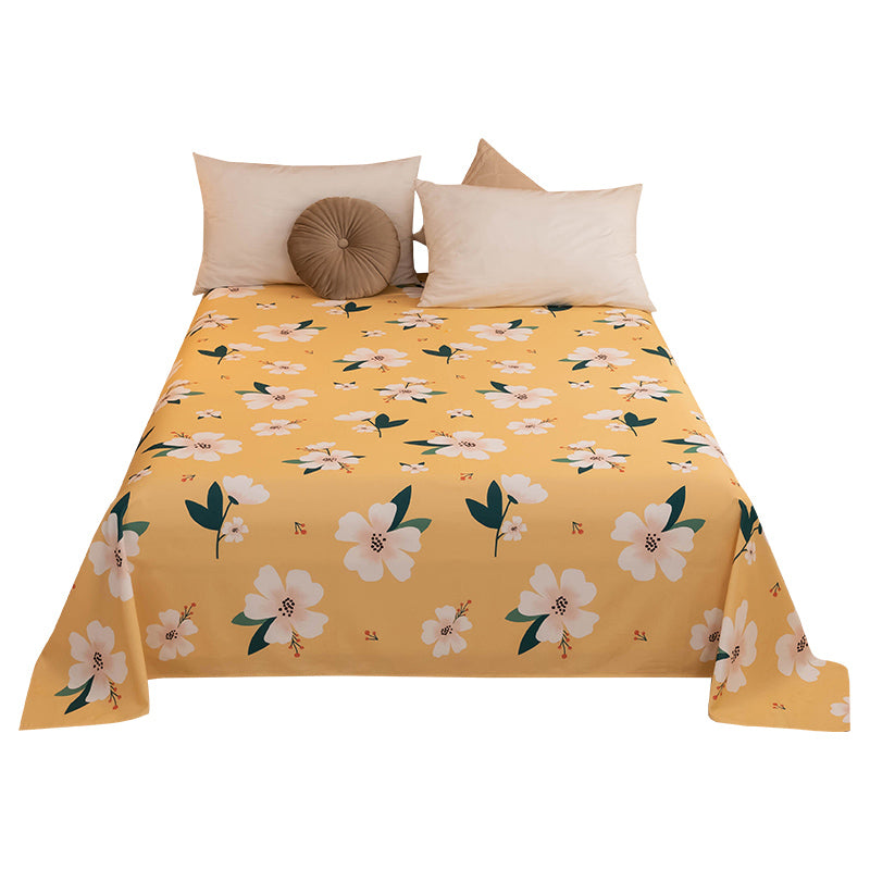 Floral Pattern Bed Sheet Breathable Skin-friendly Bed Sheet Set