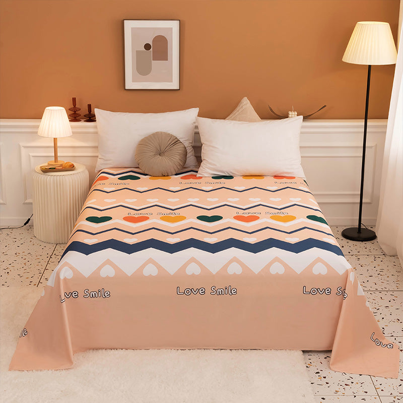 Floral Pattern Bed Sheet Breathable Skin-friendly Bed Sheet Set