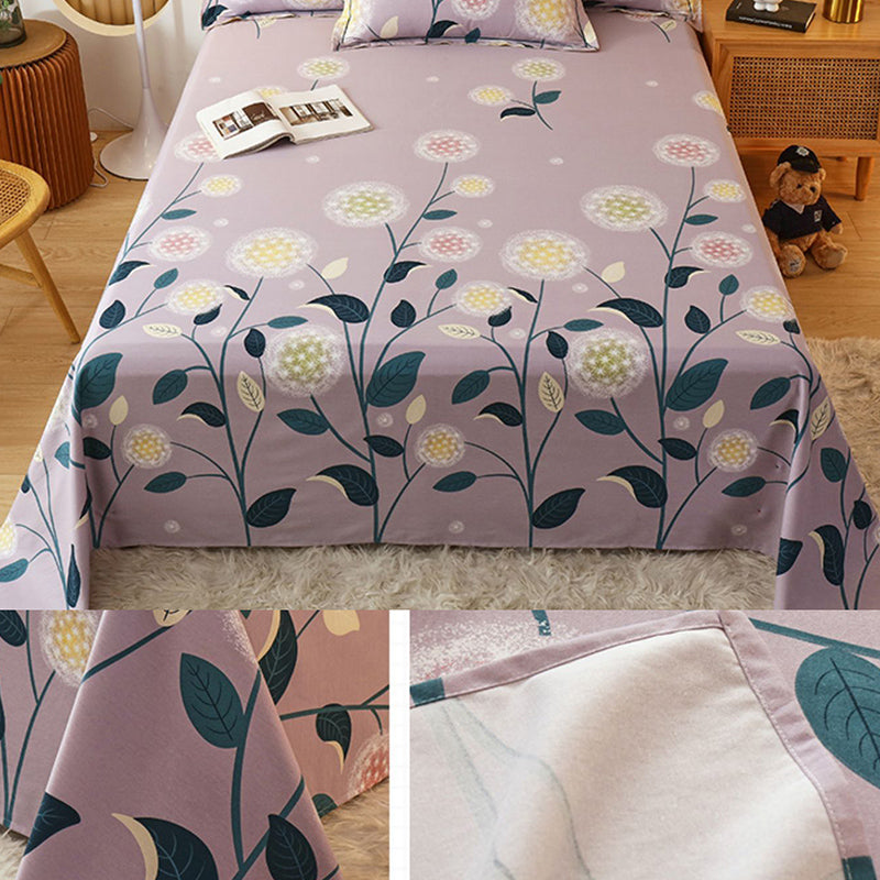 Floral Pattern Bed Sheet Breathable Skin-friendly Bed Sheet Set