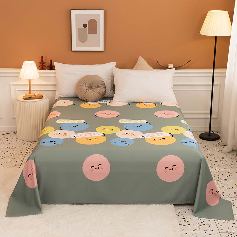 Floral Pattern Bed Sheet Breathable Skin-friendly Bed Sheet Set