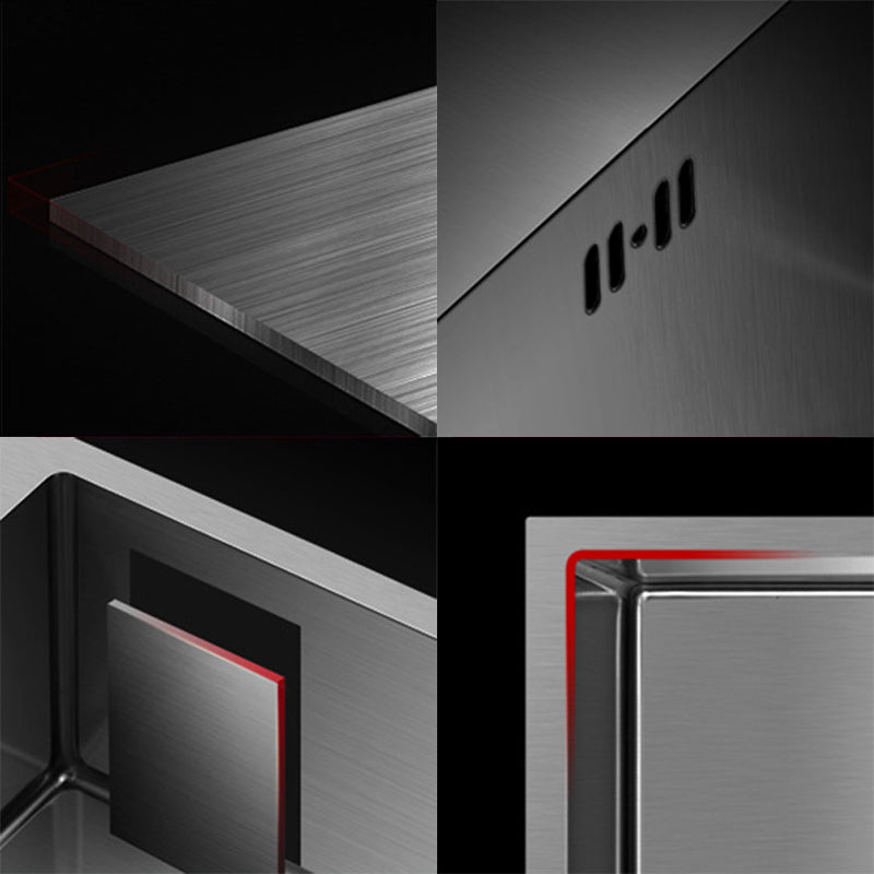 Stainless Steel Kitchen Sink Modern Single Bowl Kitchen Sink