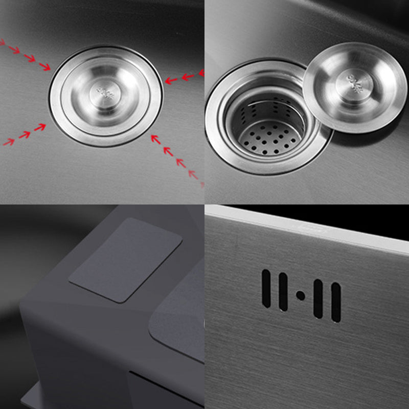 Stainless Steel Kitchen Sink Modern Single Bowl Kitchen Sink