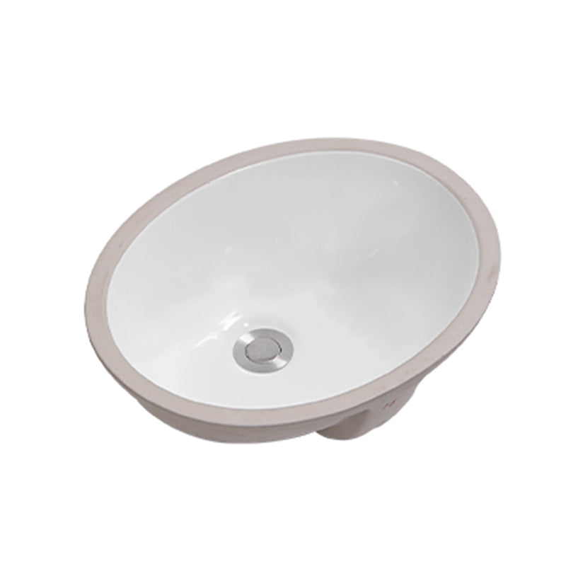 Modern Oval Wash Stand Ceramic Metal Undermount Bathroom Sink