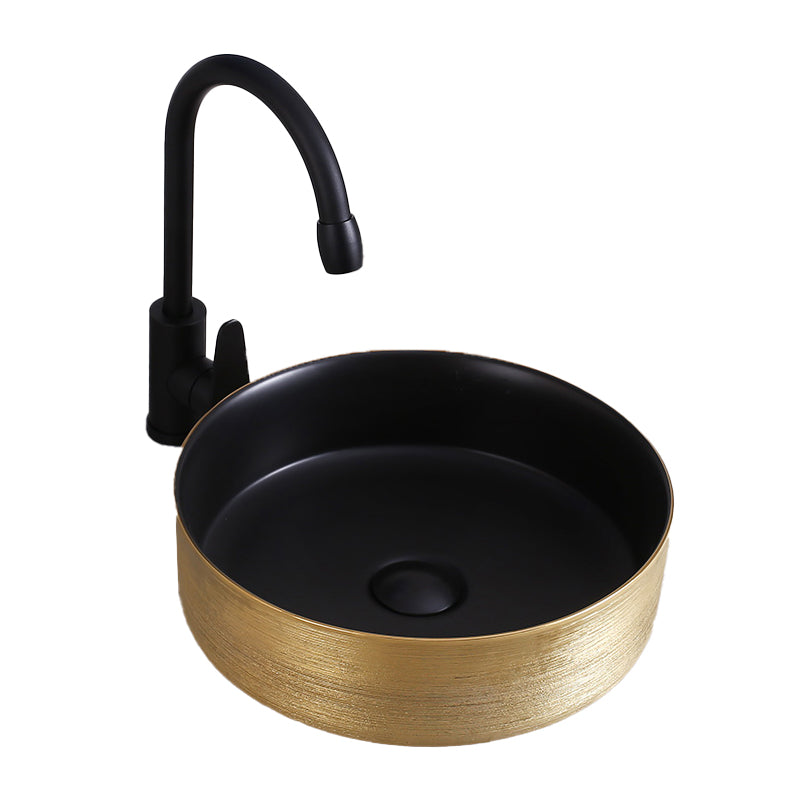 Round Bathroom Sink Contemporary Porcelain Trough Bathroom Sink