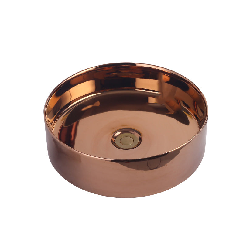 Round Bathroom Sink Contemporary Porcelain Trough Bathroom Sink