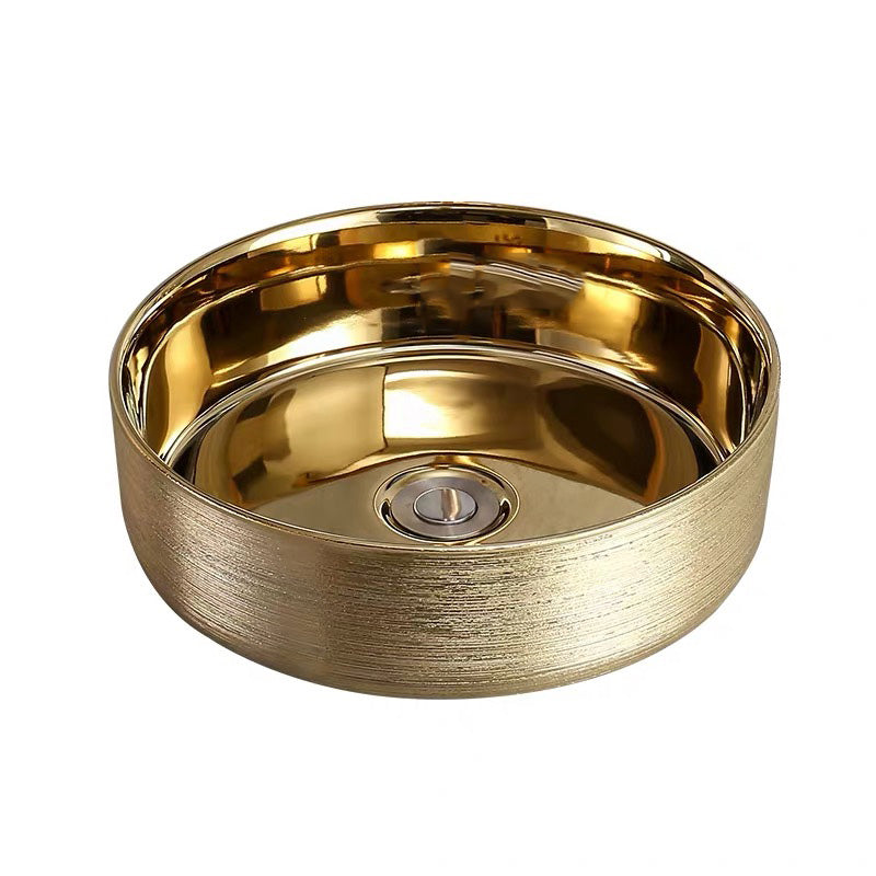 Round Bathroom Sink Contemporary Porcelain Trough Bathroom Sink