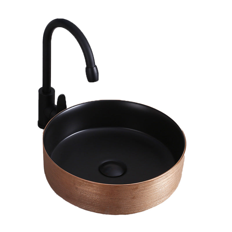 Round Bathroom Sink Contemporary Porcelain Trough Bathroom Sink