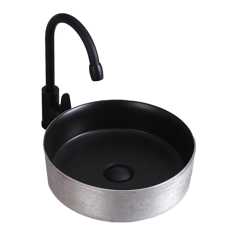 Round Bathroom Sink Contemporary Porcelain Trough Bathroom Sink