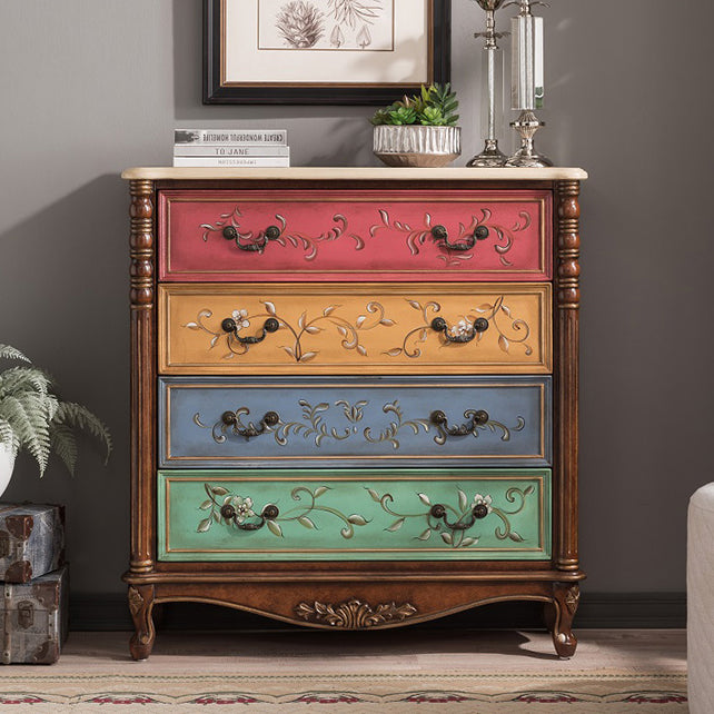 Traditional Storage Chest Solid Wood Dresser with 3/4/5 Drawers , 13.65 Inch W