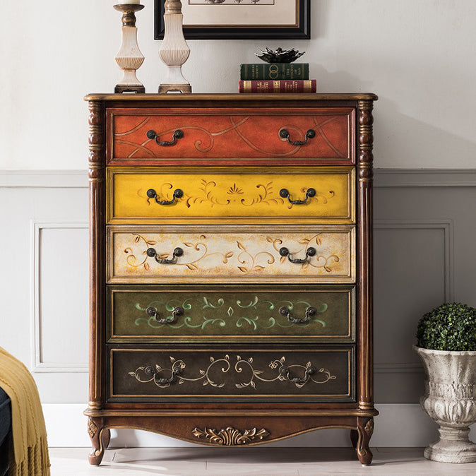 Traditional Storage Chest Solid Wood Dresser with 3/4/5 Drawers , 13.65 Inch W