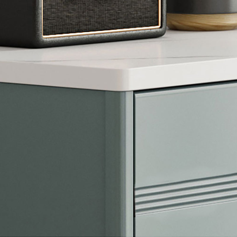 Modern Marble Double Dresser Horizontal Storage Chest for Bedroom
