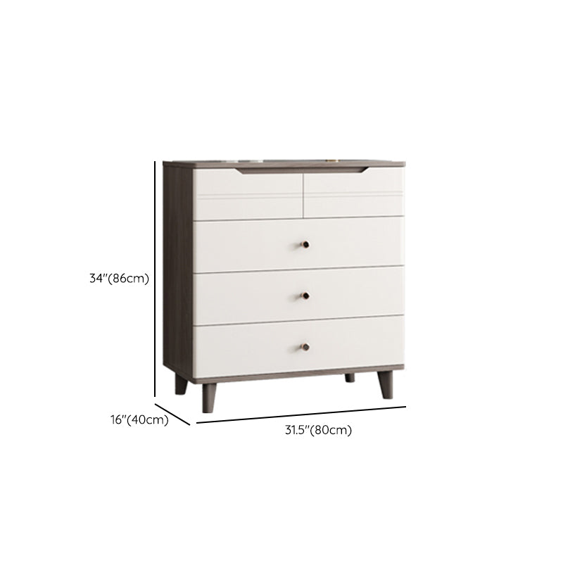 Modern Marble Double Dresser Horizontal Storage Chest for Bedroom