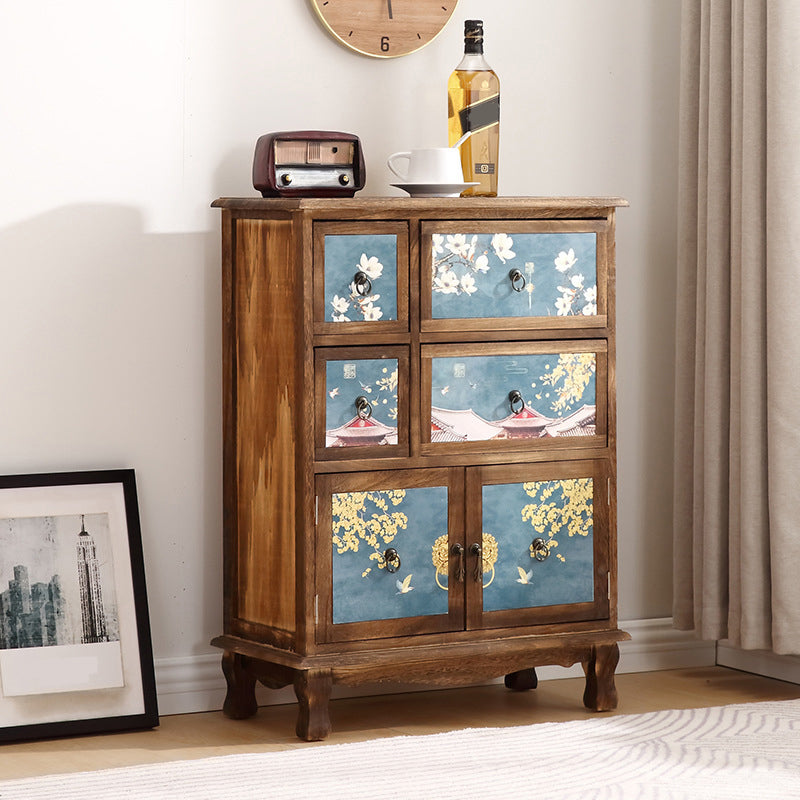 Nautical Combo Dresser Solid Wood Storage Chest Dresser for Bedroom