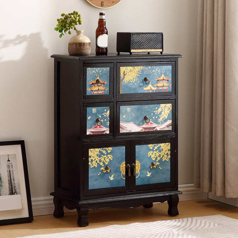 Nautical Combo Dresser Solid Wood Storage Chest Dresser for Bedroom