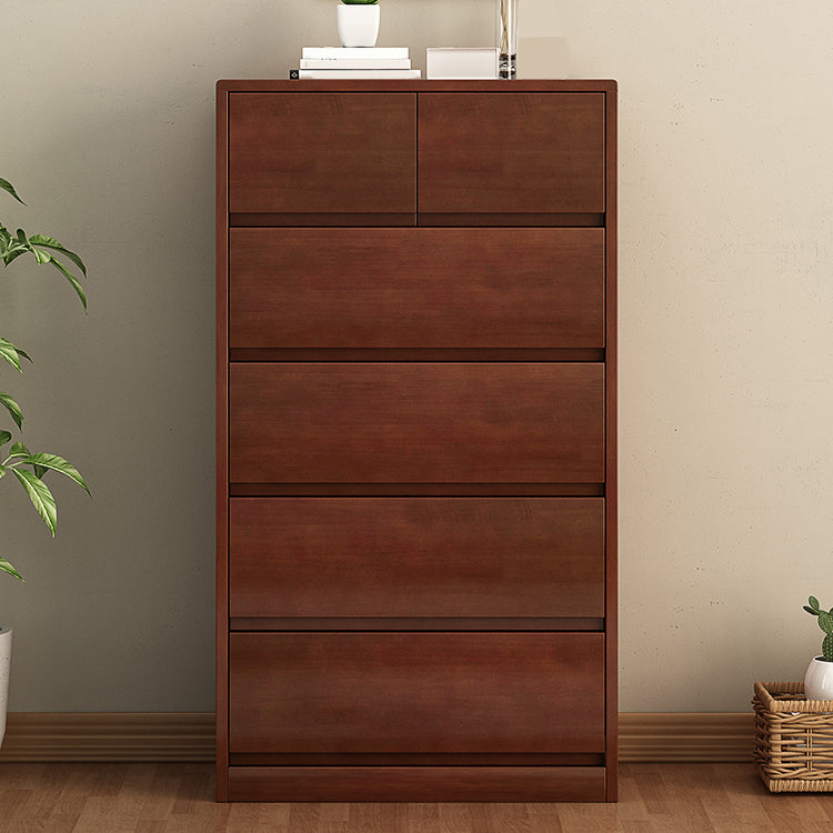 Ultra Modern Lingerie Chest Rubber Wood Storage Chest Dresser for Bedroom